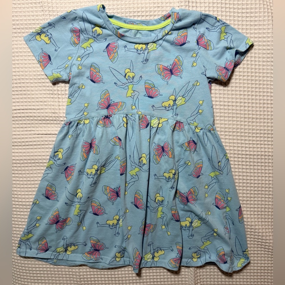 Disney Blue Tinkerbell and Butterfly Kids Dress